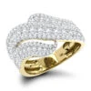 Luxurman Massive Ladies Diamond Wave Cocktail Ring 14K Yellow Gold 1.65ct -H'Hen Sale Store cocktail rings luxurman massive ladies diamond wave ring 14k gold 165ct ye