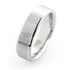 Cosmopolitan Thick Wedding Band For Men 14K White Gold -H'Hen Sale Store cosmopolitan thick wedding band for men 14k gold 2