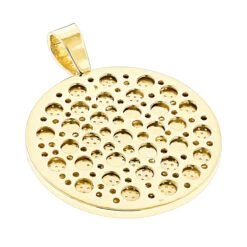 Custom 10K Yellow Gold Diamond Initial Pendant For Men 6.5ct Large Round Medallion 13 Custom 10K Yellow Gold Diamond Initial Pendant For Men 6.5ct Large Round Medallion -H'Hen Sale Store custom 10k yellow gold diamond dj pendant for men with initials 65ct back yellow