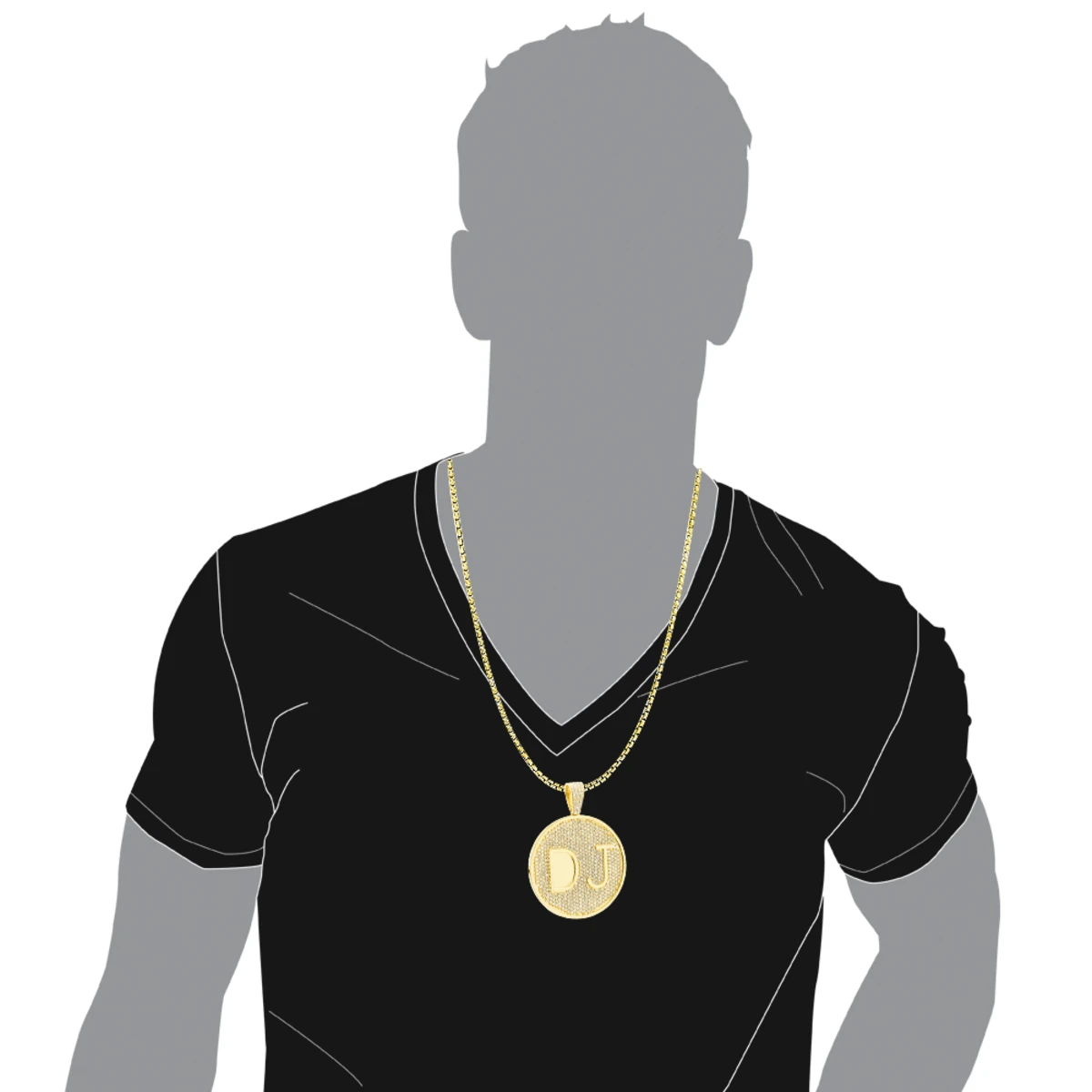 Custom 10K Yellow Gold Diamond Initial Pendant For Men 6.5ct Large Round Medallion 7 Custom 10K Yellow Gold Diamond Initial Pendant For Men 6.5ct Large Round Medallion - Image 5