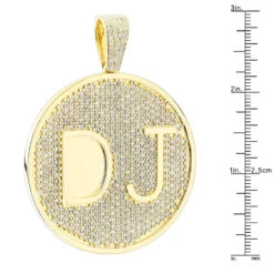 Custom 10K Yellow Gold Diamond Initial Pendant For Men 6.5ct Large Round Medallion 17 Custom 10K Yellow Gold Diamond Initial Pendant For Men 6.5ct Large Round Medallion -H'Hen Sale Store custom 10k yellow gold diamond dj pendant for men with initials 65ct ruler yellow 1671159872