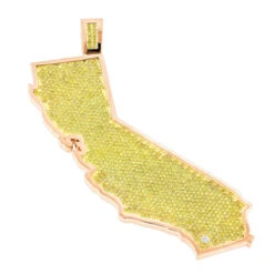 California State White Yellow Diamond Pendant 18.2ct 14K Yellow Gold 10 California State White Yellow Diamond Pendant 18.2ct 14K Yellow Gold -H'Hen Sale Store custom california state white yellow diamond pendant 182ct 14k gold ro