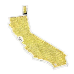 California State White Yellow Diamond Pendant 18.2ct 14K Yellow Gold 9 California State White Yellow Diamond Pendant 18.2ct 14K Yellow Gold -H'Hen Sale Store custom california state white yellow diamond pendant 182ct 14k gold wh
