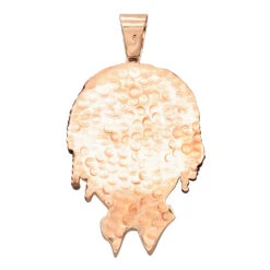 Custom Diamond Face Pendant For Men 14K Yellow Gold Custom Jewelry Design -H'Hen Sale Store custom diamond face pendant for men 14k gold custom jewelry design 001287 back rose