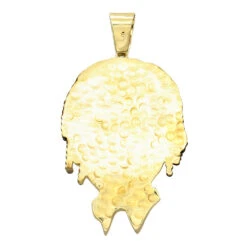 Custom Diamond Face Pendant For Men 14K Yellow Gold Custom Jewelry Design -H'Hen Sale Store custom diamond face pendant for men 14k gold custom jewelry design 001287 back yellow