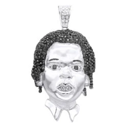 Custom Diamond Face Pendant For Men 14K Yellow Gold Custom Jewelry Design -H'Hen Sale Store custom diamond face pendant for men 14k gold custom jewelry design 001287 white