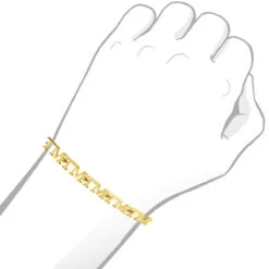 Custom Initials Bracelet For Men And Women 14K Yellow Gold -H'Hen Sale Store custom initials bracelet for men and women solid 14k gold body yellow