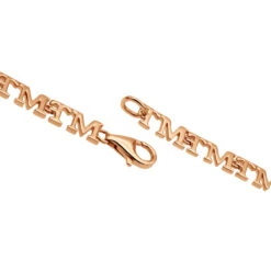 Custom Initials Bracelet For Men And Women 14K Yellow Gold -H'Hen Sale Store custom initials bracelet for men and women solid 14k gold clasp rose