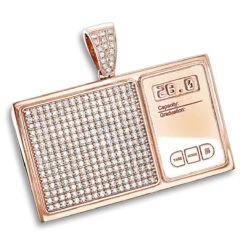 10K Yellow Gold Diamond Digital Scale Men's Pendant 4ct -H'Hen Sale Store custom jewelry 10k gold diamond digital scale mens pendant 4ct ro