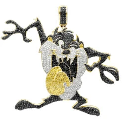 Custom 10K White Gold Taz Tasmanian Devil Diamond Pendant 12.95ct 11 Custom 10K White Gold Taz Tasmanian Devil Diamond Pendant 12.95ct -H'Hen Sale Store custom jewelry 10k taz tasmanian devil diamond pendant p 35719 ye 1