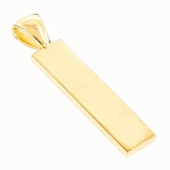 14K Yellow Gold Roman Numerals Bar Pendant -H'Hen Sale Store custom jewelry 14k gold roman numerals bar pendant backye
