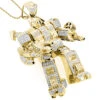 3-D Transformer Diamond Pendant 1.25ct Gold Plated