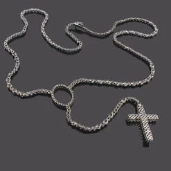 Custom 10K Gold Color Diamond Rosary Necklace -H'Hen Sale Store custom jewelry color diamond rosary necklace 10k p 42699box