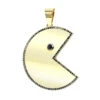 Large Diamond Pacman Pendant For Men 14K Yellow Gold 2 Carat -H'Hen Sale Store custom jewelry large diamond pacman pendant for men in 14k gold 2 carat mainye