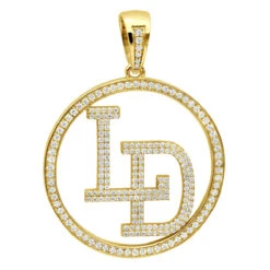 5 Carat Diamond Initials Pendant For Men & Women 10K White Gold -H'Hen Sale Store custom made diamond initial pendant for men women solid 10k gold 5 carat 100642 yellow