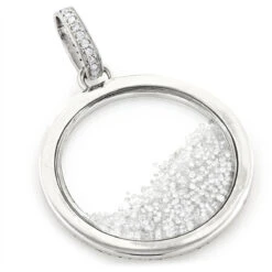 Custom-made Diamond Circle Shaker Pendant Gold Or Sterling Silver 8.7ct -H'Hen Sale Store custom made diamond shaker pendant 87ct circle jewelry backwh