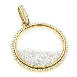 Custom-made Diamond Circle Shaker Pendant Gold Or Sterling Silver 8.7ct -H'Hen Sale Store custom made diamond shaker pendant 87ct circle jewelry ye