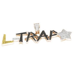 18K Yellow Gold Yellow Black White Diamond Pendant For Men 6ct 10 18K Yellow Gold Yellow Black White Diamond Pendant For Men 6ct -H'Hen Sale Store custom made jewelry 18k gold yellow black white diamond pendant for men 6ct ro