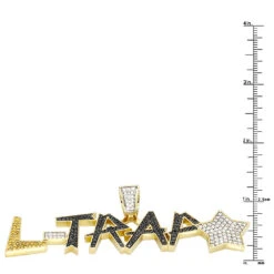 18K Yellow Gold Yellow Black White Diamond Pendant For Men 6ct 13 18K Yellow Gold Yellow Black White Diamond Pendant For Men 6ct -H'Hen Sale Store custom made jewelry 18k gold yellow black white diamond pendant for men 6ct rulerye