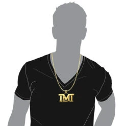 Large 10K Yellow Gold Name Plate Pendant For Men -H'Hen Sale Store custom made jewelry large solid 10k gold name plate pendant for men 001240 bodye