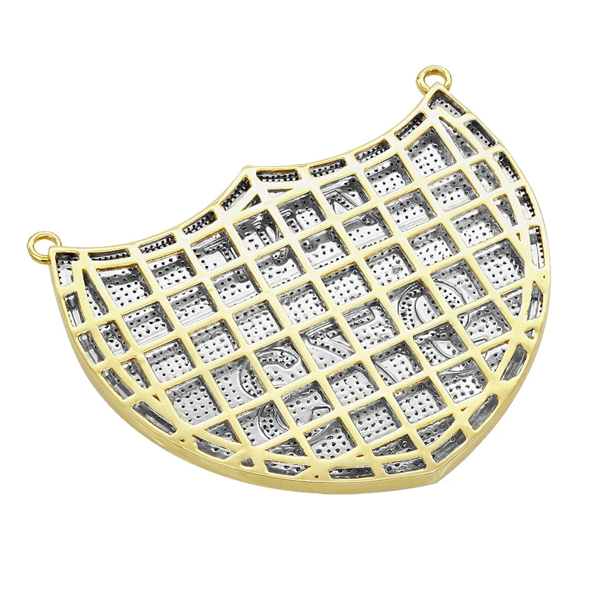 Sterling Silver White Yellow Diamond Pendant For Men 4 Sterling Silver White Yellow Diamond Pendant For Men - Image 2