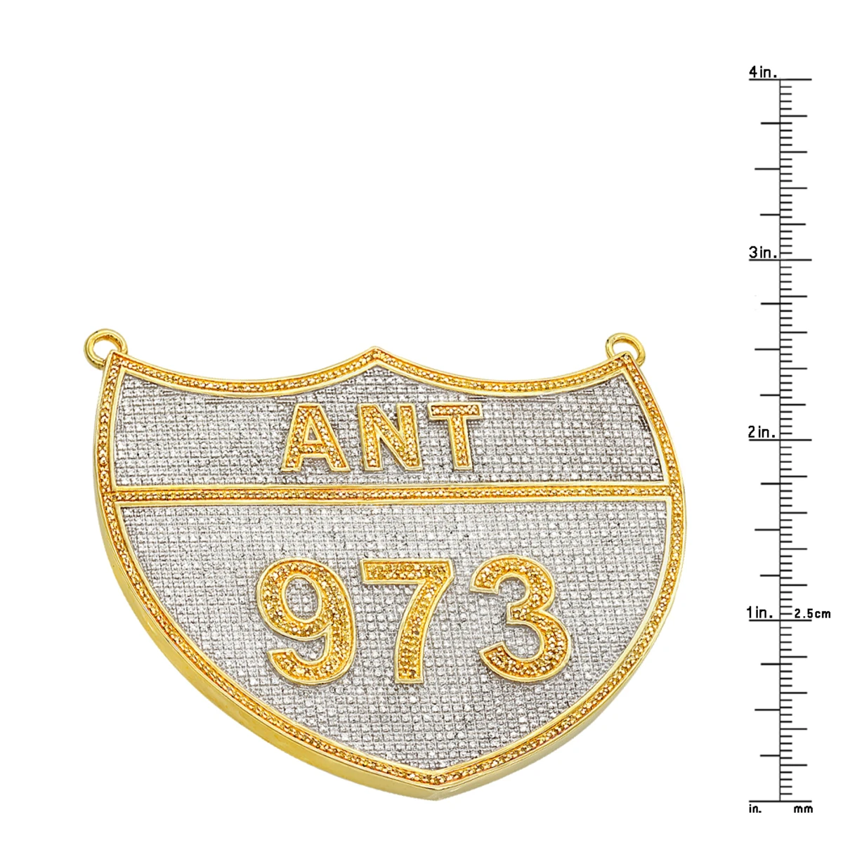 Sterling Silver White Yellow Diamond Pendant For Men 6 Sterling Silver White Yellow Diamond Pendant For Men - Image 4