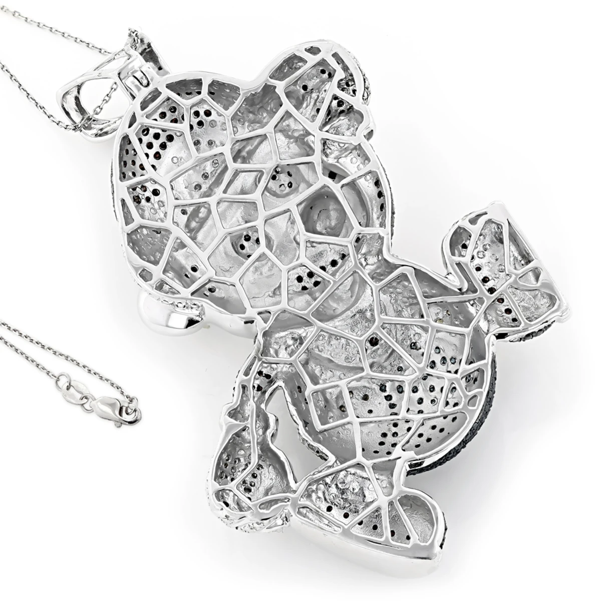 Custom Super Mario Real Diamond Pendant In Silver 2.5ct 4 Custom Super Mario Real Diamond Pendant In Silver 2.5ct - Image 2