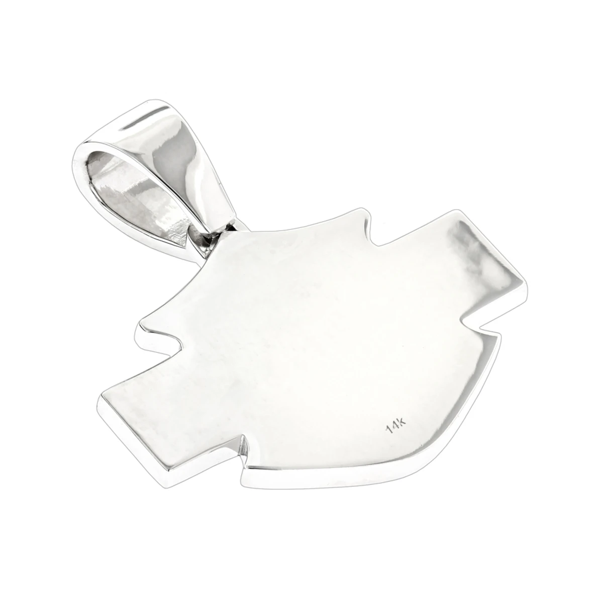 Name Black Diamond Pendant For Men 14K White Gold 0.55ct 6 Name Black Diamond Pendant For Men 14K White Gold 0.55ct - Image 4