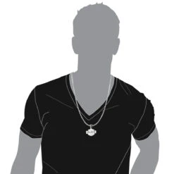 Name Black Diamond Pendant For Men 14K White Gold 0.55ct 12 Name Black Diamond Pendant For Men 14K White Gold 0.55ct -H'Hen Sale Store custom made name black diamond pendant for men 14k gold 055ct bodwh