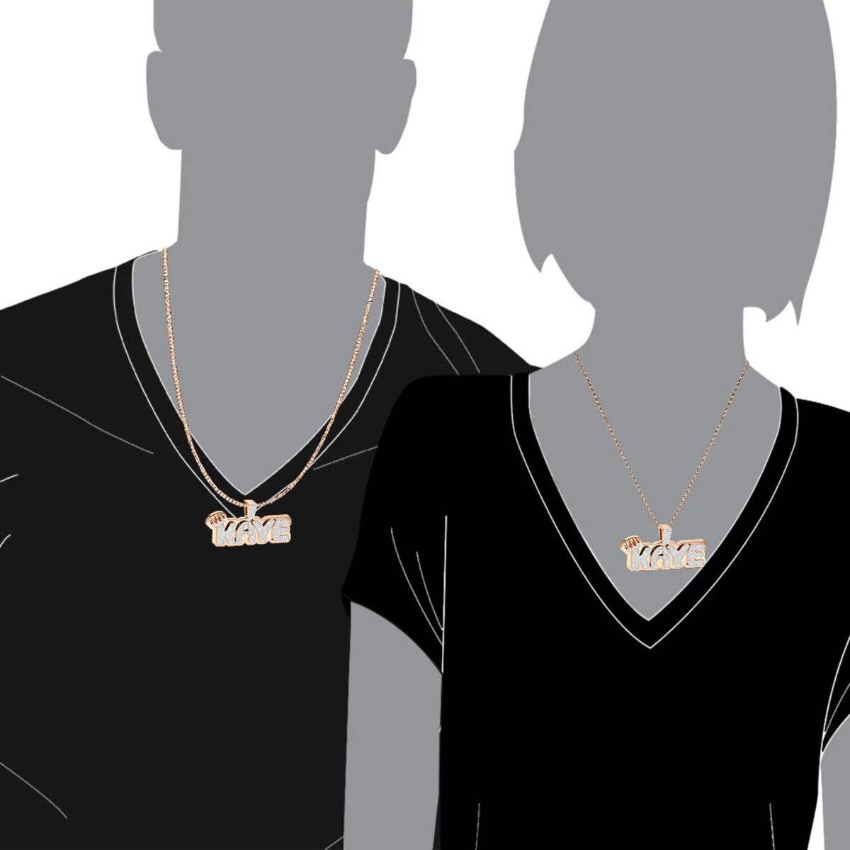 10K Rose Gold 2.5 Carat Diamond Name Plate Pendant For Men And Women 10 10K Rose Gold 2.5 Carat Diamond Name Plate Pendant For Men And Women - Image 8