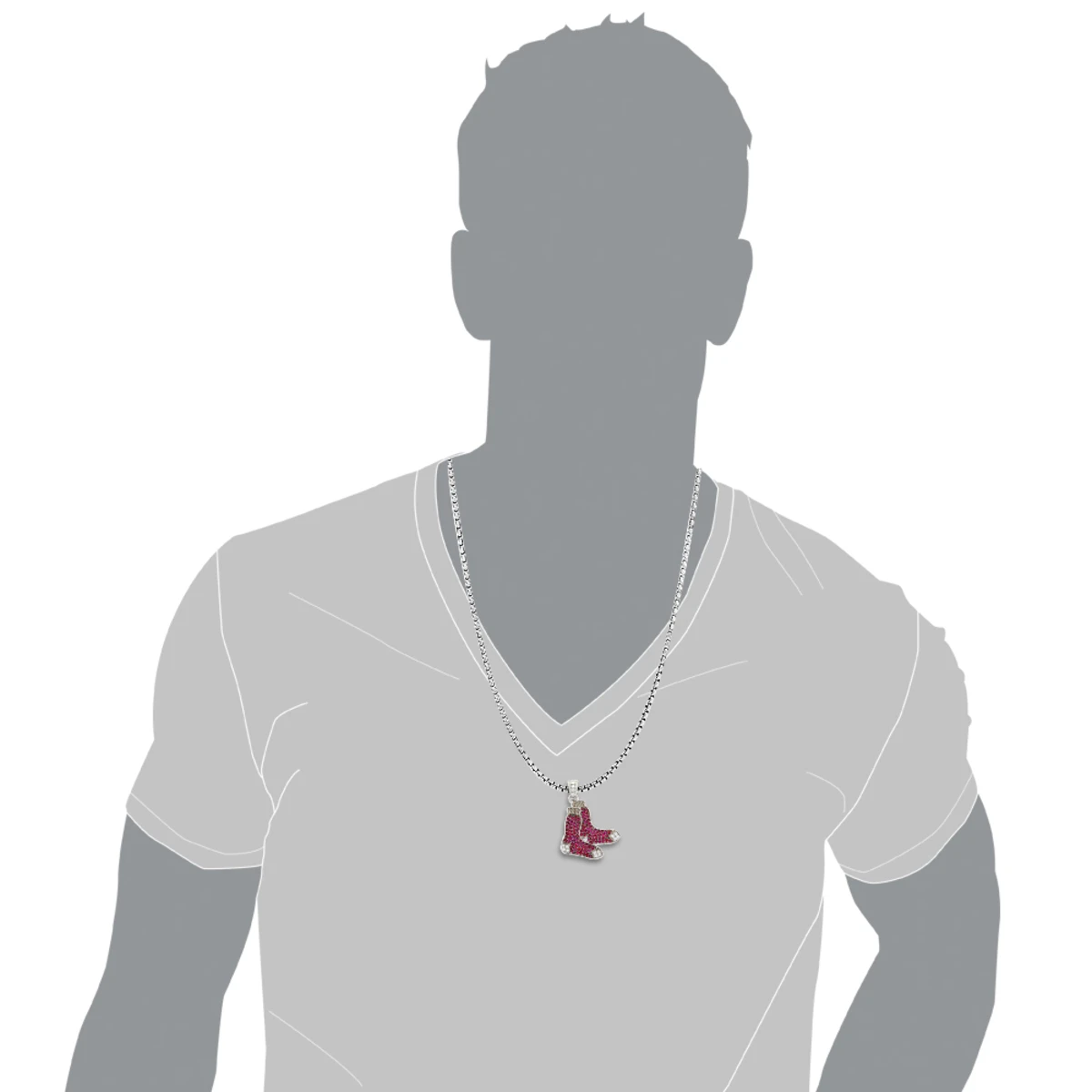 Red Socks Pendant With Diamonds And Rubies 0.3ct 5 Red Socks Pendant With Diamonds And Rubies 0.3ct - Image 3