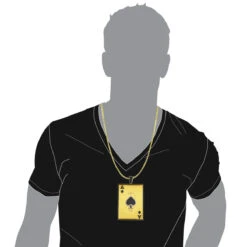 Ace Of Spades Diamond Pendant 10K Yellow Gold Card 11.45ct -H'Hen Sale Store custom mens pendands ace of spades diamond pendant 10k solid gold 1145ct bod