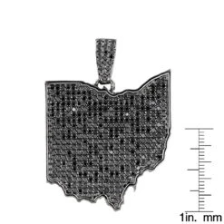 Black Diamond Ohio State Pendant In Sterling Silver 14ct 9 Black Diamond Ohio State Pendant In Sterling Silver 14ct -H'Hen Sale Store custom pendants black diamond ohio state pendant in sterling silver 14ct ruler
