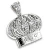Crown Diamond Charm In Sterling Silver 0.9ct