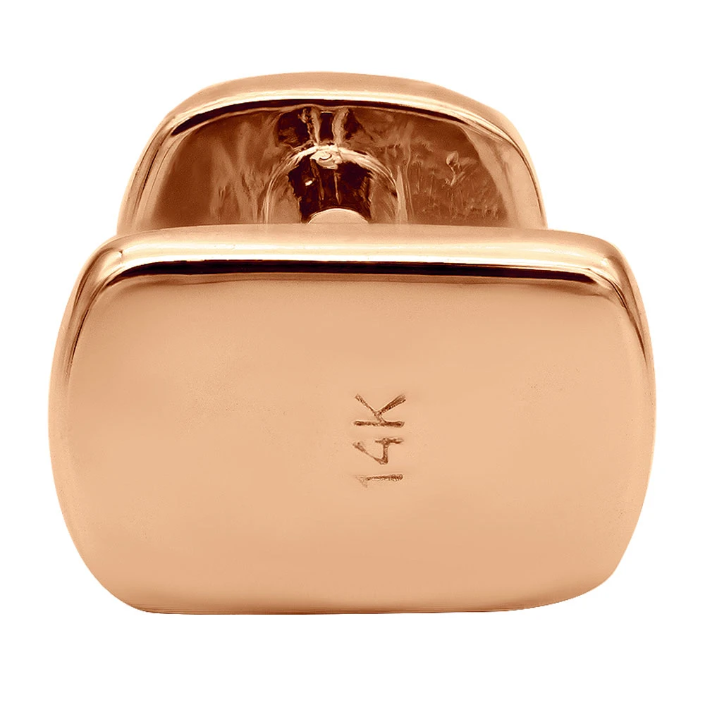 Custom 14K White Gold Shirt Studs With Real Diamonds 8 Custom 14K White Gold Shirt Studs With Real Diamonds - Image 6