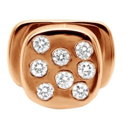 Custom 14K White Gold Shirt Studs With Real Diamonds 14 Custom 14K White Gold Shirt Studs With Real Diamonds -H'Hen Sale Store custom solid 14k gold shirt studs with real diamonds 018289 ro