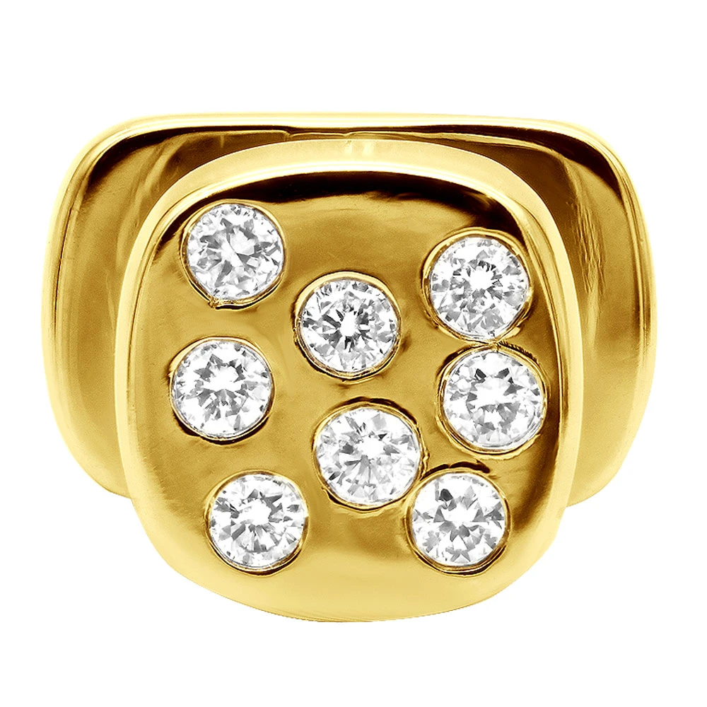 Custom 14K White Gold Shirt Studs With Real Diamonds 4 Custom 14K White Gold Shirt Studs With Real Diamonds - Image 2