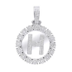 Customizable 14K Yellow Gold Men's Diamond Medallion Initial Pendant 2 Carat -H'Hen Sale Store customizable solid 10k gold mens diamond medallion initial pendant 2 carat 100482 wh