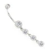 Dangling Belly Button Ring 14K White Gold Diamonds 1.65ct 2 Dangling Belly Button Ring 14K White Gold Diamonds 1.65ct -H'Hen Sale Store dangling belly button ring gold and diamonds 165ct p 5862 wh