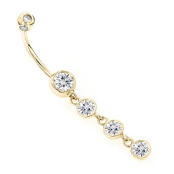 Dangling Belly Button Ring 14K White Gold Diamonds 1.65ct 8 Dangling Belly Button Ring 14K White Gold Diamonds 1.65ct -H'Hen Sale Store dangling belly button ring gold and diamonds 165ct p 5862 ye
