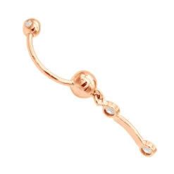 14K White Gold Diamond Belly Button Dangling Ring 0.72 -H'Hen Sale Store dangling belly rings 14k diamond belly button ring 072 p 6272 backro