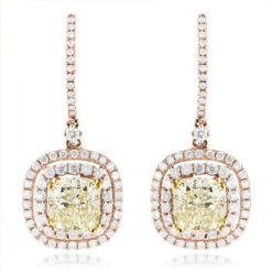 Dangling Designer Diamond Drop Earrings 6.5ct 18K White Gold Yellow Diamonds 9 Dangling Designer Diamond Drop Earrings 6.5ct 18K White Gold Yellow Diamonds -H'Hen Sale Store dangling designer diamond drop earrings 422ct 18k gold yellow diamonds ro