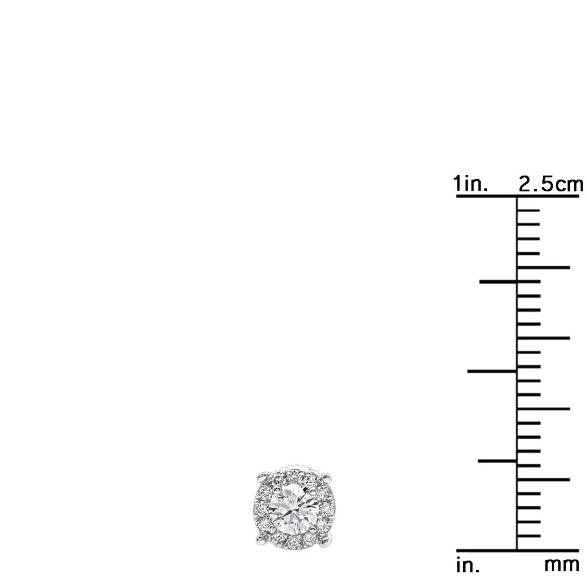 Dazzling Men's Diamond Stud Earrings 0.4ct Single Stud 14K White Gold 10 Dazzling Men's Diamond Stud Earrings 0.4ct Single Stud 14K White Gold - Image 8