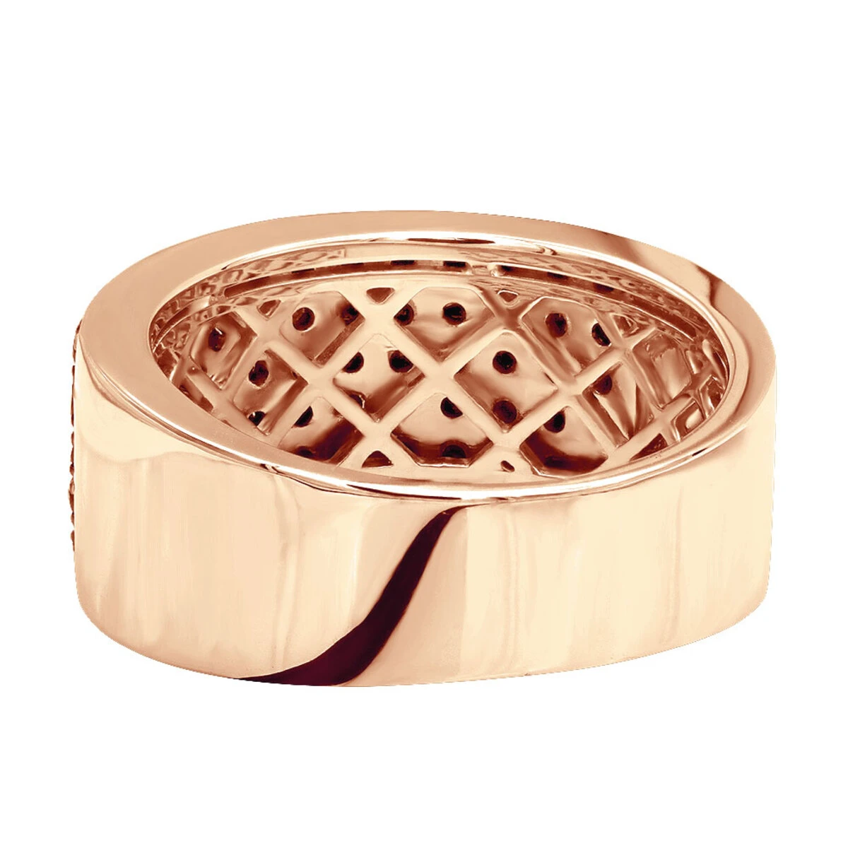 Designer 10K Black Plated Gold Black Diamond Wedding Band For Men 1.67ct Luxurman Ring 9 Designer 10K Black Plated Gold Black Diamond Wedding Band For Men 1.67ct Luxurman Ring - Image 7