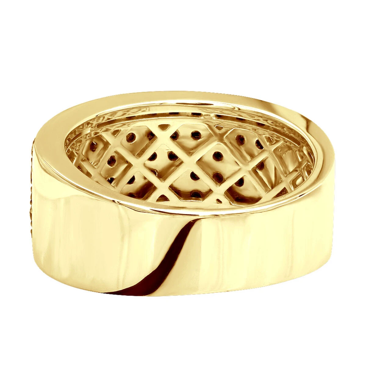 Designer 10K Black Plated Gold Black Diamond Wedding Band For Men 1.67ct Luxurman Ring 8 Designer 10K Black Plated Gold Black Diamond Wedding Band For Men 1.67ct Luxurman Ring - Image 6