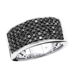 Designer 10K Black Plated Gold Black Diamond Wedding Band For Men 1.67ct Luxurman Ring 15 Designer 10K Black Plated Gold Black Diamond Wedding Band For Men 1.67ct Luxurman Ring -H'Hen Sale Store designer 10k gold black diamond wedding band for men 167ct wh