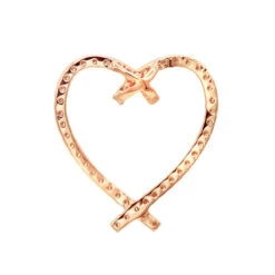 Designer 14 Karat 14K Rose Gold Diamond Heart Pendant 0.63ct -H'Hen Sale Store designer 14 karat gold diamond heart pendant 063ct p 6243 backro