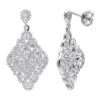 Designer 14K White Gold Diamond Drop Earrings For Women 2.5 Carat Vintage Style -H'Hen Sale Store designer 14k gold diamond drop earrings for women 25 carat vintage style mainwh