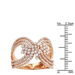 Designer 14K Rose Gold Ladies Diamond Cocktail Ring 1 Carat By Luxurman 13 Designer 14K Rose Gold Ladies Diamond Cocktail Ring 1 Carat By Luxurman -H'Hen Sale Store designer 14k gold ladies diamond cocktail ring 1 carat by luxurman rulerro