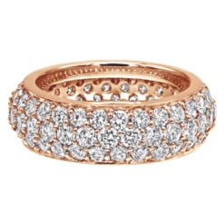 Designer 18K White Gold Pave Diamond Eternity Ring 3.23ct -H'Hen Sale Store designer 18k gold pave diamond eternity ring 323ct p 23024 backro